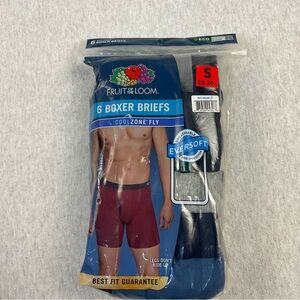 Fruit of the Loom Boxer Briefs Men’s Size:Small 6Pack Tag-Free Breathable Cotton